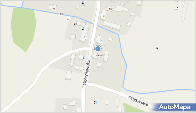 Miękowo, Goleniowska, 30, mapa Miękowo