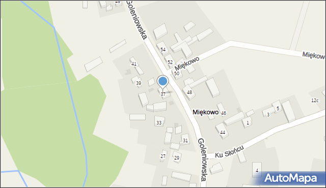 Miękowo, Goleniowska, 37, mapa Miękowo