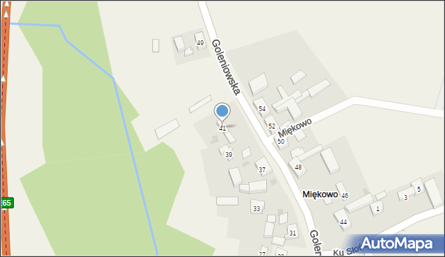 Miękowo, Goleniowska, 41, mapa Miękowo