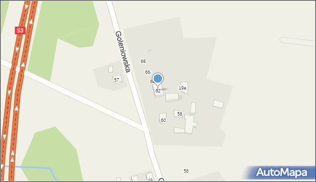 Miękowo, Goleniowska, 62, mapa Miękowo