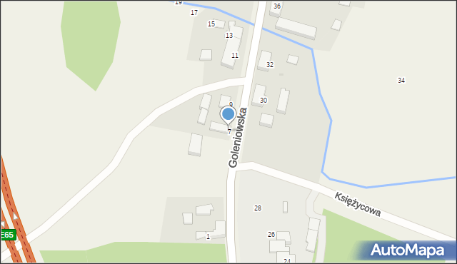 Miękowo, Goleniowska, 7, mapa Miękowo