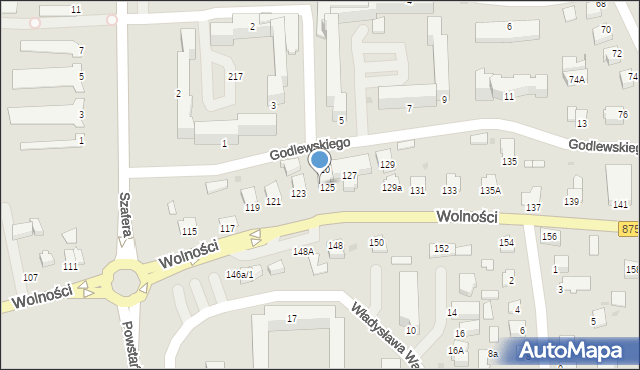 Mielec, Godlewskiego, 10b, mapa Mielca