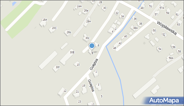Mielec, Gołębia, 8, mapa Mielca