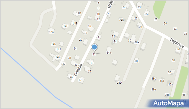 Mikołów, Gołębia, 11, mapa Mikołów