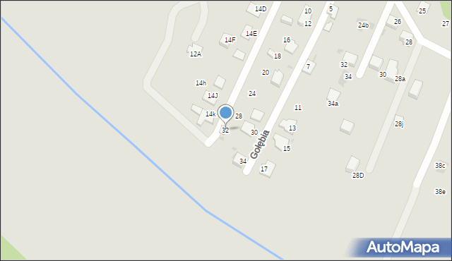Mikołów, Gołębia, 32, mapa Mikołów