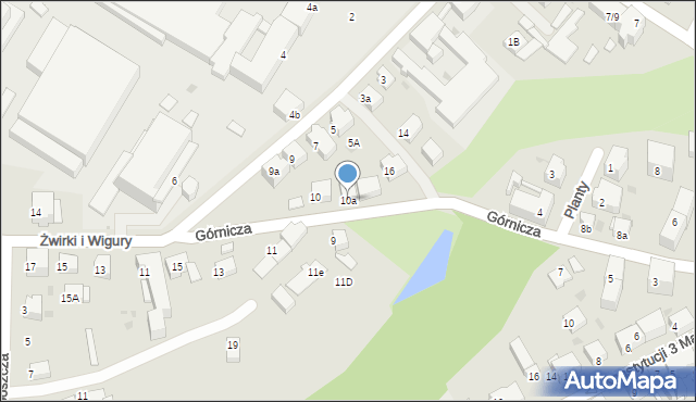 Mikołów, Górnicza, 10a, mapa Mikołów