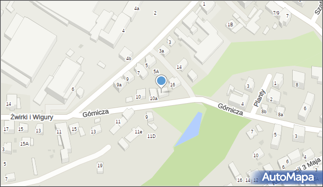 Mikołów, Górnicza, 12a, mapa Mikołów