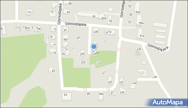Mikołów, Górnośląska, 113, mapa Mikołów
