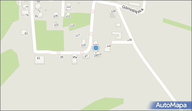 Mikołów, Górnośląska, 143, mapa Mikołów