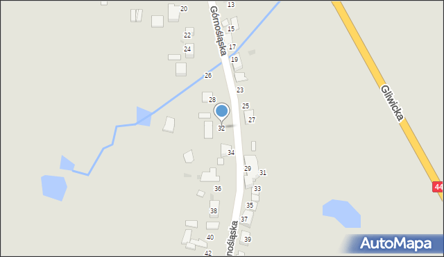 Mikołów, Górnośląska, 32, mapa Mikołów