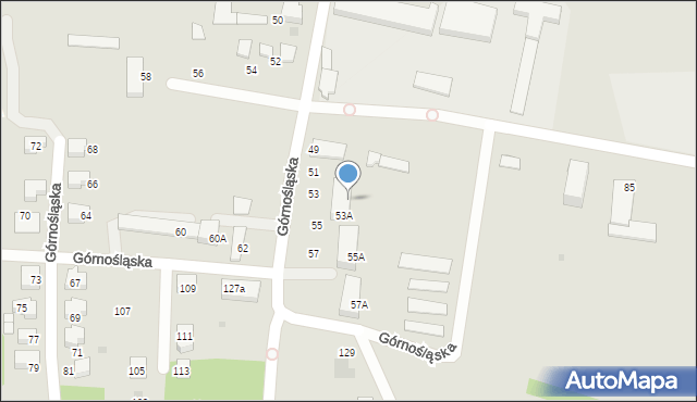 Mikołów, Górnośląska, 53B, mapa Mikołów