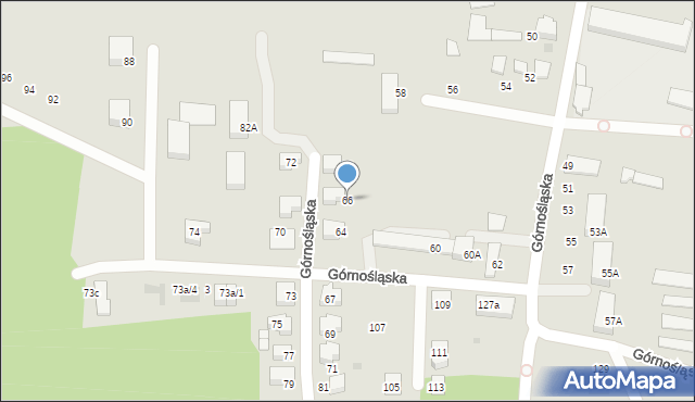 Mikołów, Górnośląska, 66, mapa Mikołów