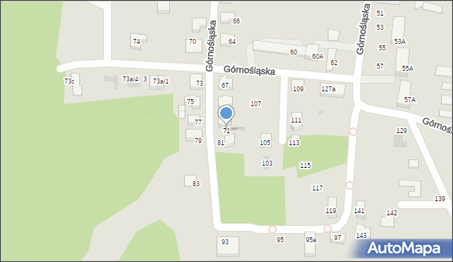 Mikołów, Górnośląska, 71, mapa Mikołów