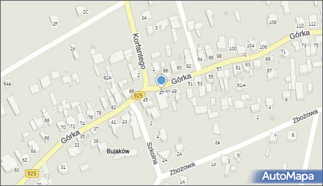 Mikołów, Górka Franciszka, ks., 47, mapa Mikołów
