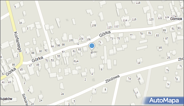 Mikołów, Górka Franciszka, ks., 67, mapa Mikołów