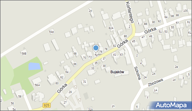 Mikołów, Górka Franciszka, ks., 74, mapa Mikołów