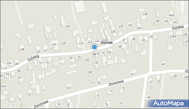 Mikołów, Górka Franciszka, ks., 89, mapa Mikołów