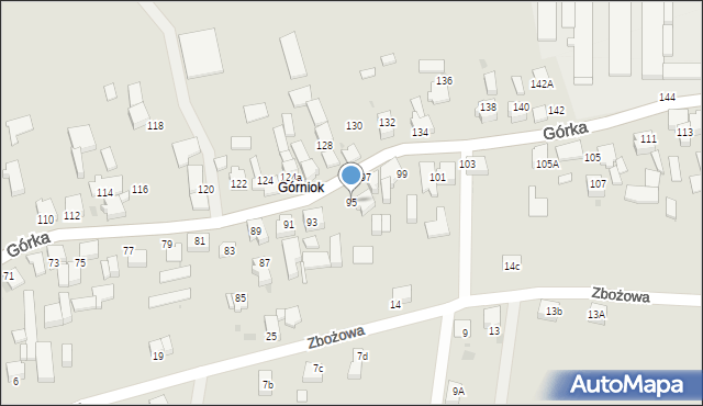 Mikołów, Górka Franciszka, ks., 95, mapa Mikołów