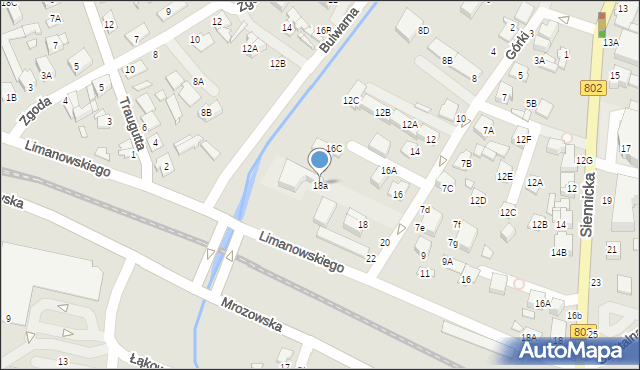 Mińsk Mazowiecki, Górki, 18a, mapa Mińsk Mazowiecki