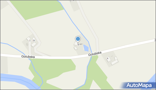 Młyniec Pierwszy, Golubska, 3, mapa Młyniec Pierwszy
