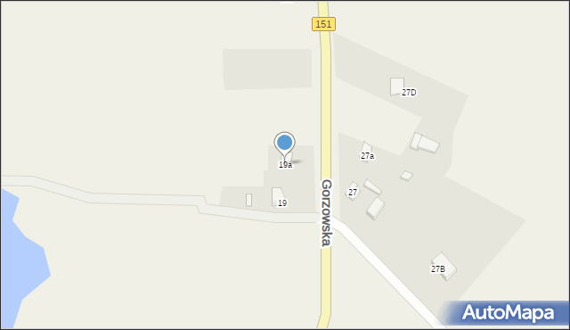 Moczkowo, Gorzowska, 19a, mapa Moczkowo