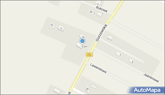 Moczkowo, Gorzowska, 7, mapa Moczkowo