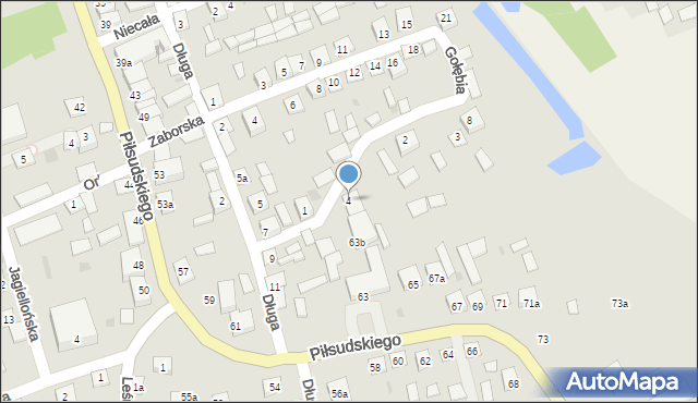 Modliborzyce, Gołębia, 4, mapa Modliborzyce