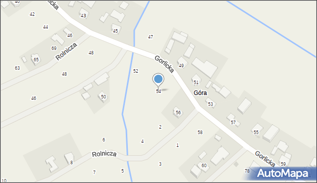 Moszczenica, Gorlicka, 54, mapa Moszczenica