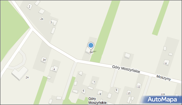 Moszyny, Góry Moszyńskie, 6A, mapa Moszyny