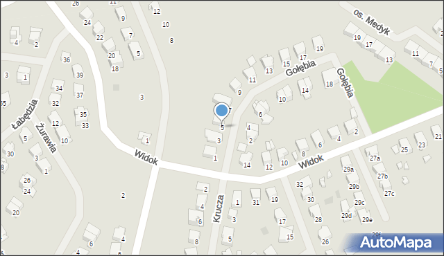 Mrągowo, Gołębia, 5, mapa Mrągowo