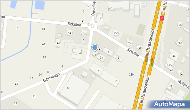 Mroków, Górskiego Józefa, 3, mapa Mroków
