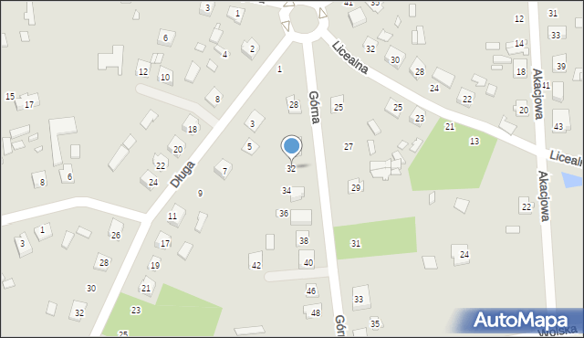 Mrozy, Górna, 32, mapa Mrozy