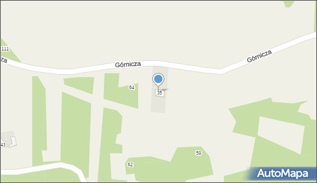 Mszana, Górnicza, 58, mapa Mszana