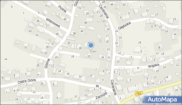 Myślachowice, Górna, 26, mapa Myślachowice