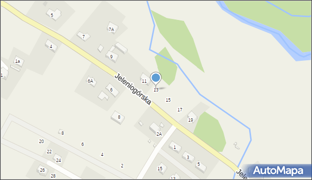 Mysłakowice, Godebskiego Cypriana, 13, mapa Mysłakowice