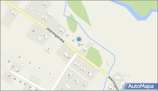 Mysłakowice, Godebskiego Cypriana, 17, mapa Mysłakowice