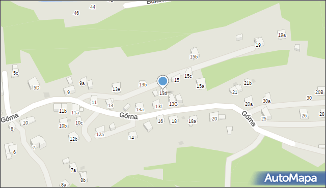 Myślenice, Górna, 13d, mapa Myślenice