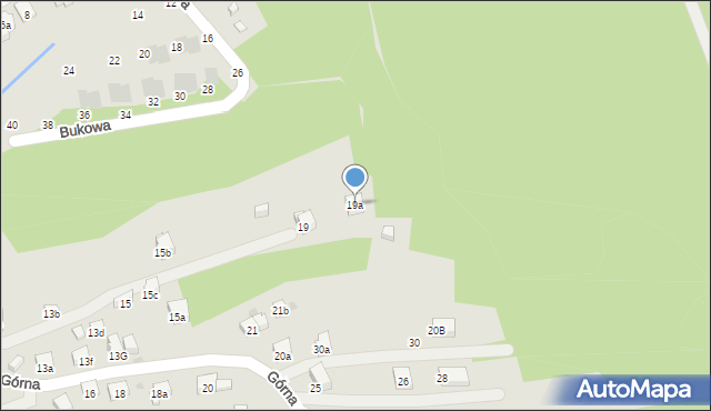Myślenice, Górna, 19a, mapa Myślenice