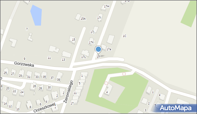 Myślibórz, Gorzowska, 17, mapa Myślibórz