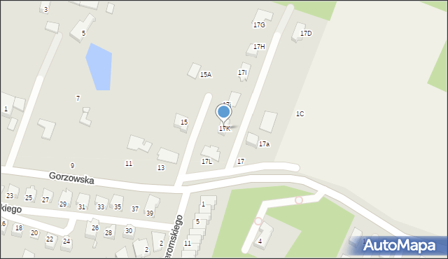 Myślibórz, Gorzowska, 17K, mapa Myślibórz