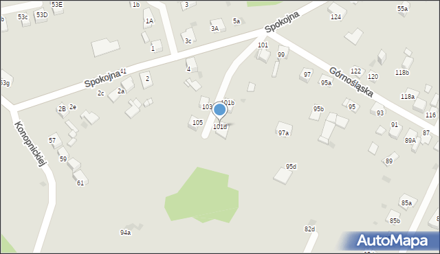 Mysłowice, Górnośląska, 101d, mapa Mysłowice