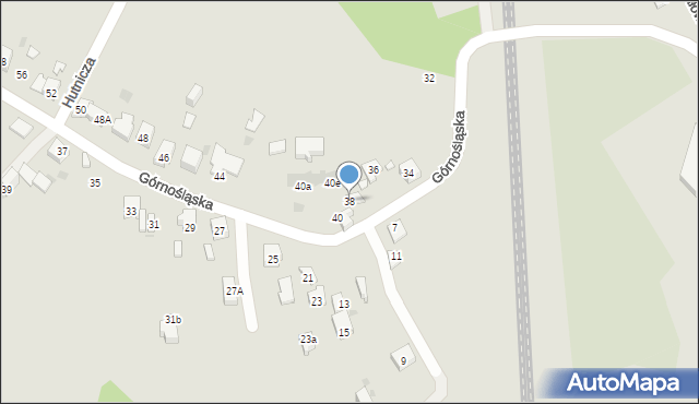 Mysłowice, Górnośląska, 38, mapa Mysłowice