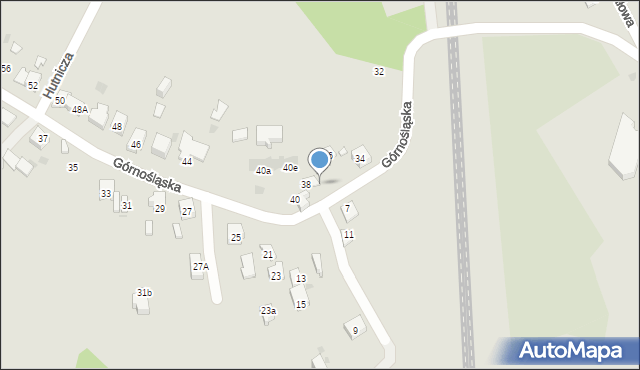 Mysłowice, Górnośląska, 38a, mapa Mysłowice