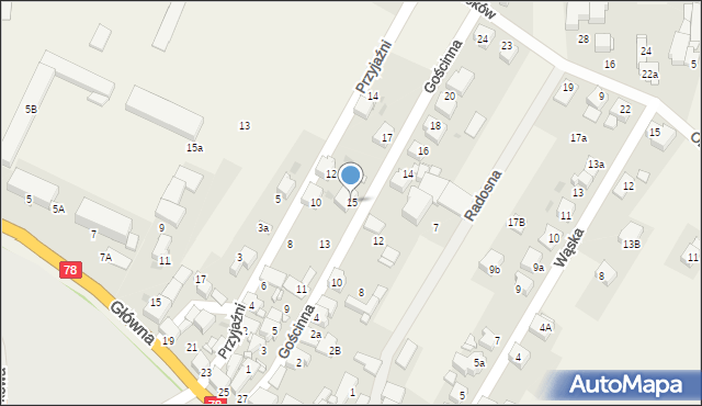Nakło Śląskie, Gościnna, 15, mapa Nakło Śląskie