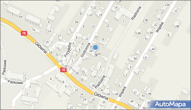 Nakło Śląskie, Gościnna, 2B, mapa Nakło Śląskie