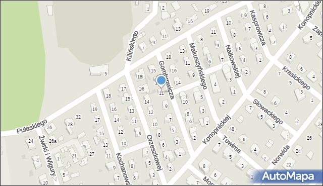 Namysłów, Gombrowicza Witolda, 11, mapa Namysłów