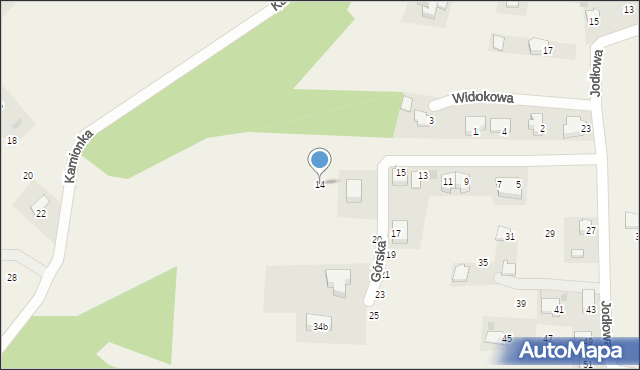 Narama, Górska, 14, mapa Narama