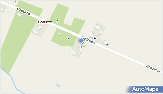 Nasale, Godzików, 9, mapa Nasale