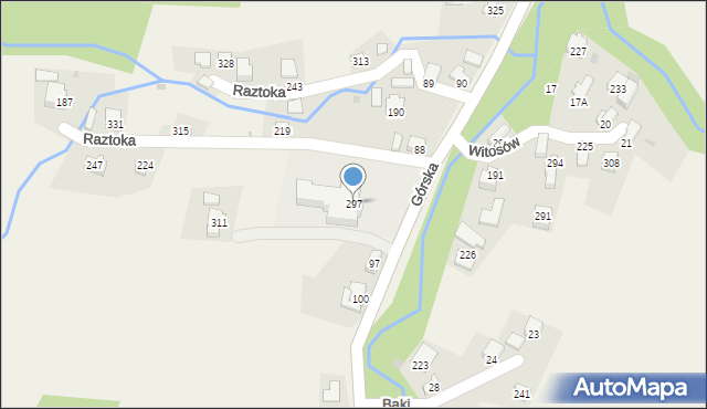 Nieledwia, Górska, 297, mapa Nieledwia