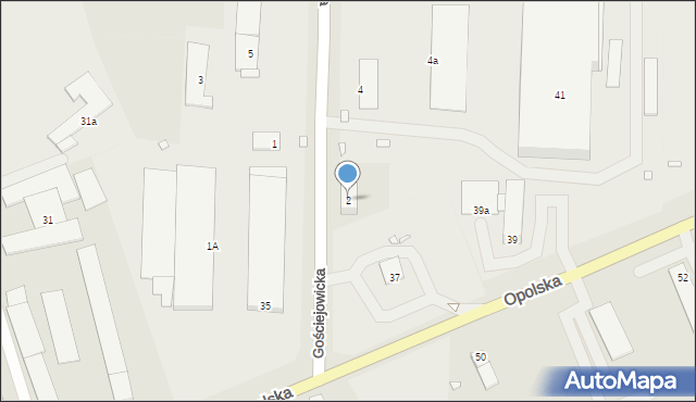 Niemodlin, Gościejowicka, 2, mapa Niemodlin